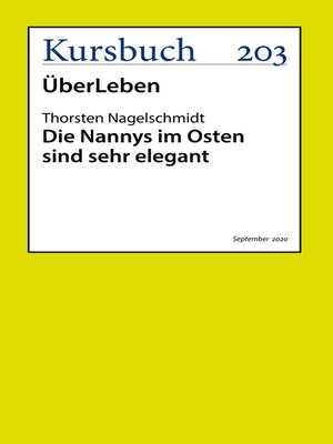 cover image of Die Nannys im Osten sind sehr elegant